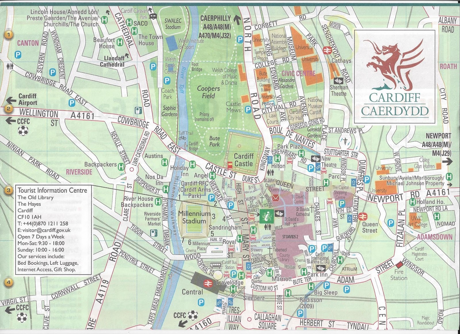 Map Of Cardiff 