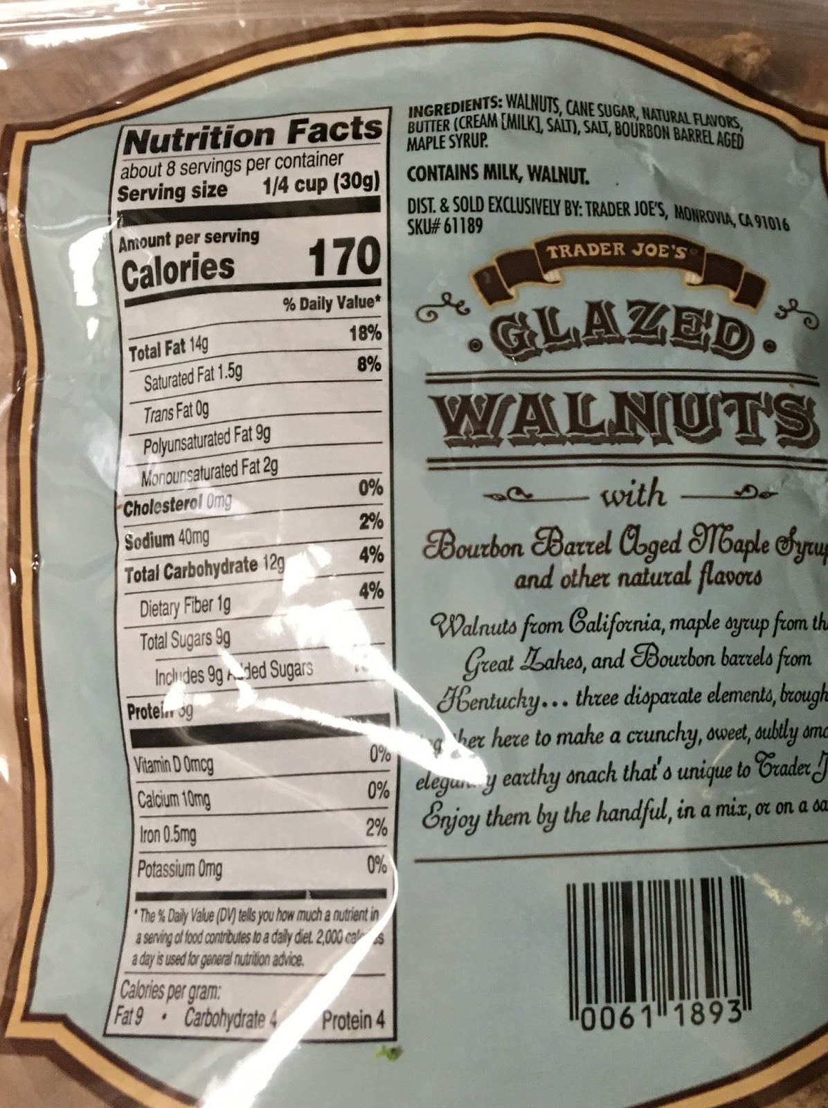 What's Good at Trader Joe's? Trader Joe's Glazed Walnuts with Bourbon