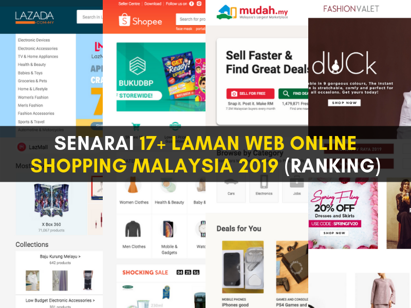 Senarai 17+ Laman  Online Shopping Malaysia 2019 (Ranking)