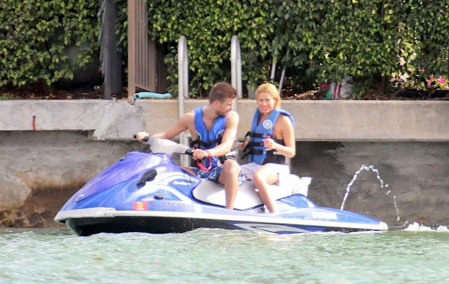 Shakira and Gerard Pique jet-skiing in Miami