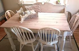Frugal Furbishing planked top table