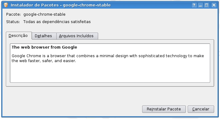 installation google chrome nao