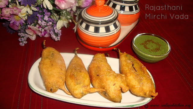 images of Rajasthani Mirchi Vada Recipe / Rajasthani Mirchi Bada / Jodhpuri Mirchi Vada Recipe
