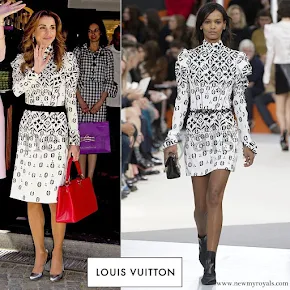 Queen Rania wore Louis Vuitton dress - Fall - 2015 