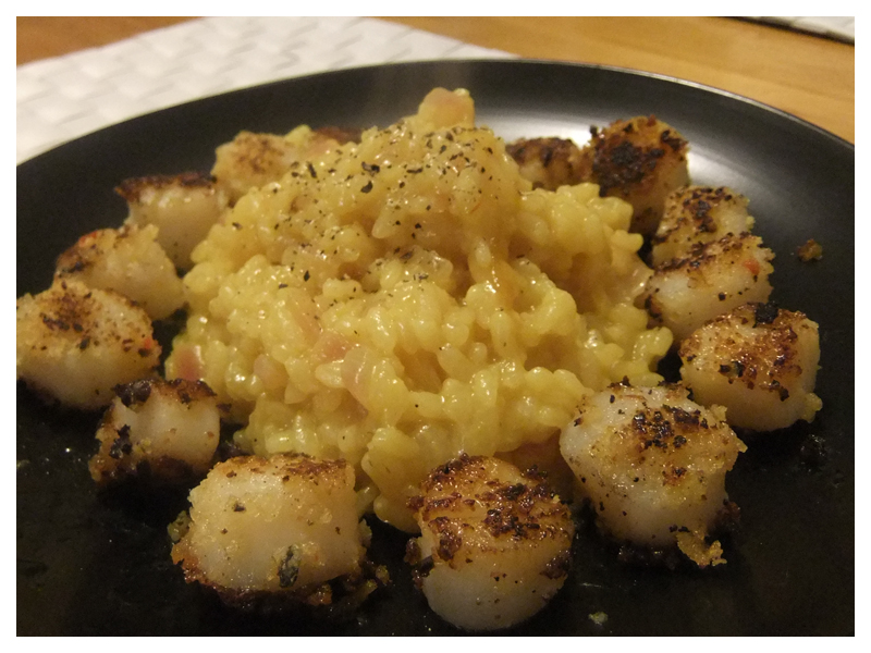 Aglio e Cipolle Scallops Meuniere