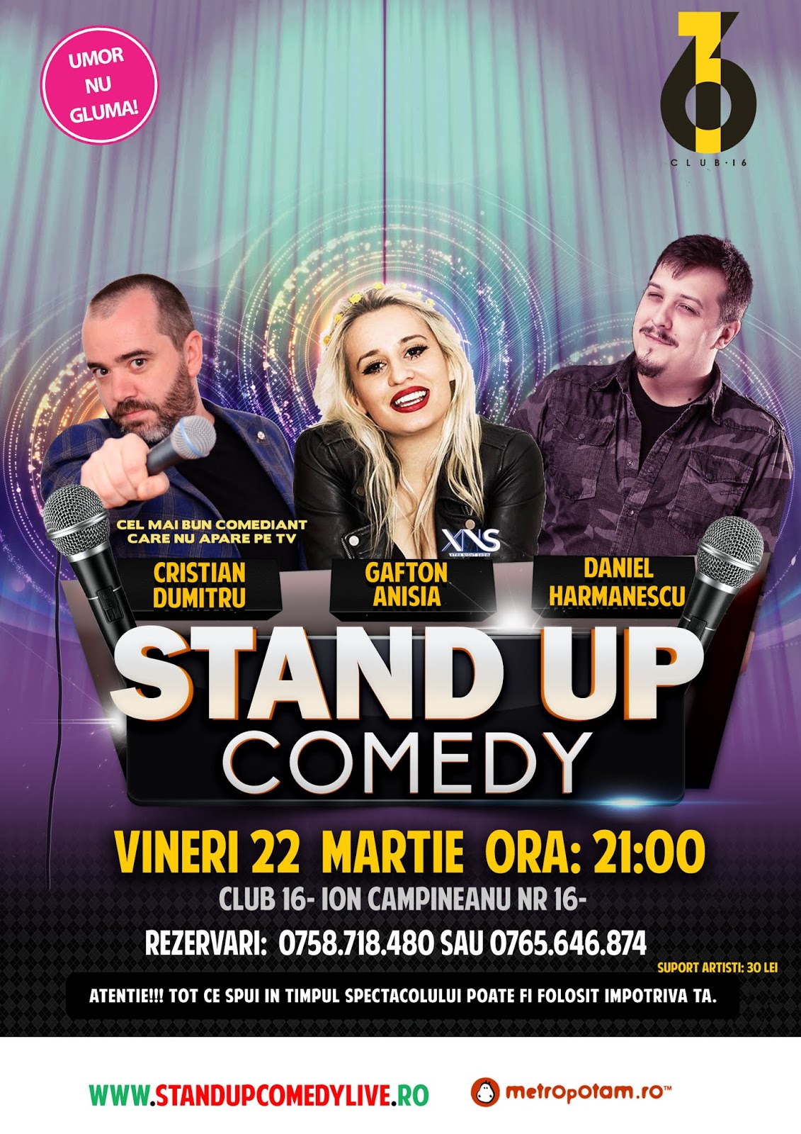 Stand-Up Comedy Bucuresti Vineri 22 Martie 2019