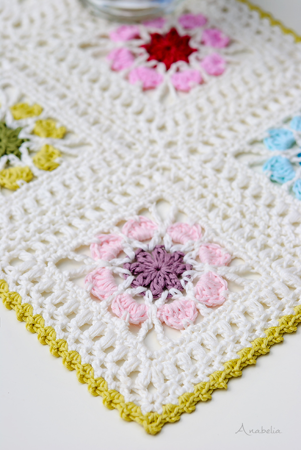 Crochet Flower Squares pattern, by Anabelia Craft Design