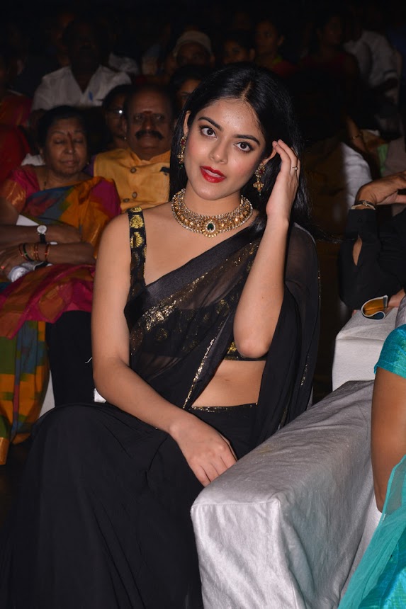 Riddhi Kumar saree stills at Sobhan Babu Awards 2019