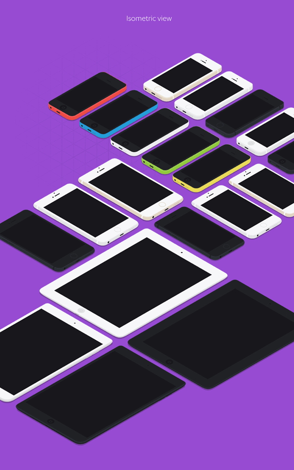 Flat Apple Devices MockUp Flat Apple Devices MockUp