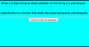 Palindrome Number Program in Javascript