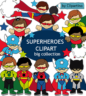 Superheroes by Clipartino.com