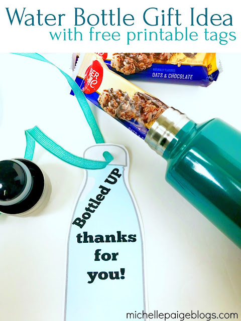 Fill up a water bottle with gifts @michellepaigeblogs.com