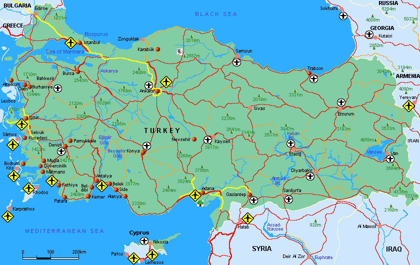 Χάρτης Τουρκίας - Chris-Anthimos
