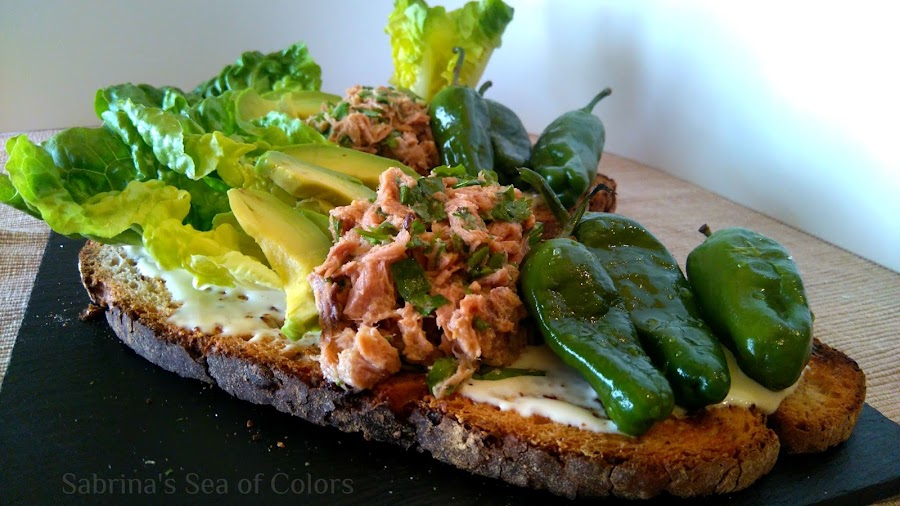 Tosta_de_atún_y_pimientos_padrón_3