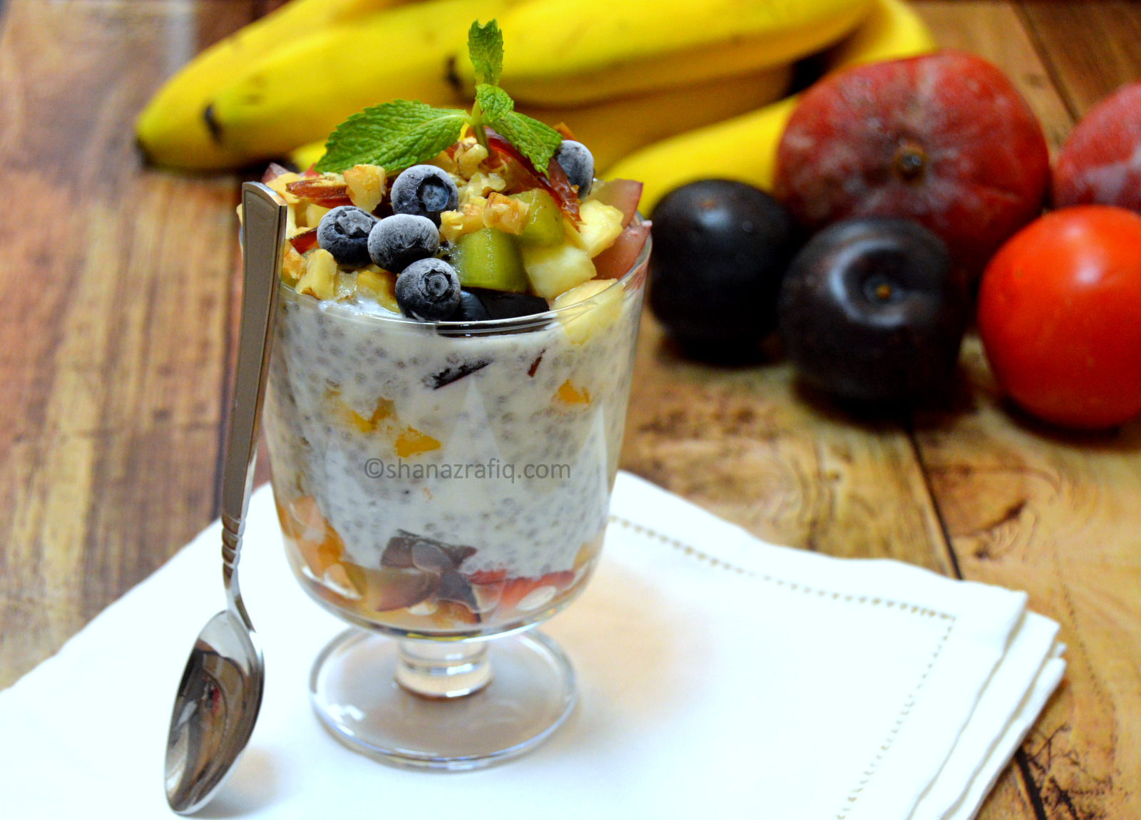 Love To Cook Basil & Chia Seeds Yogurt Fruit Parfait Fruit Parfait