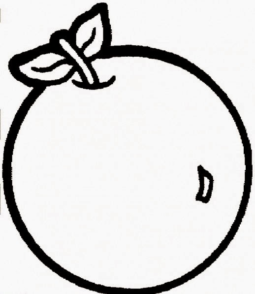 Kumpulan Gambar Mewarnai Buah Jeruk, Apel Dll