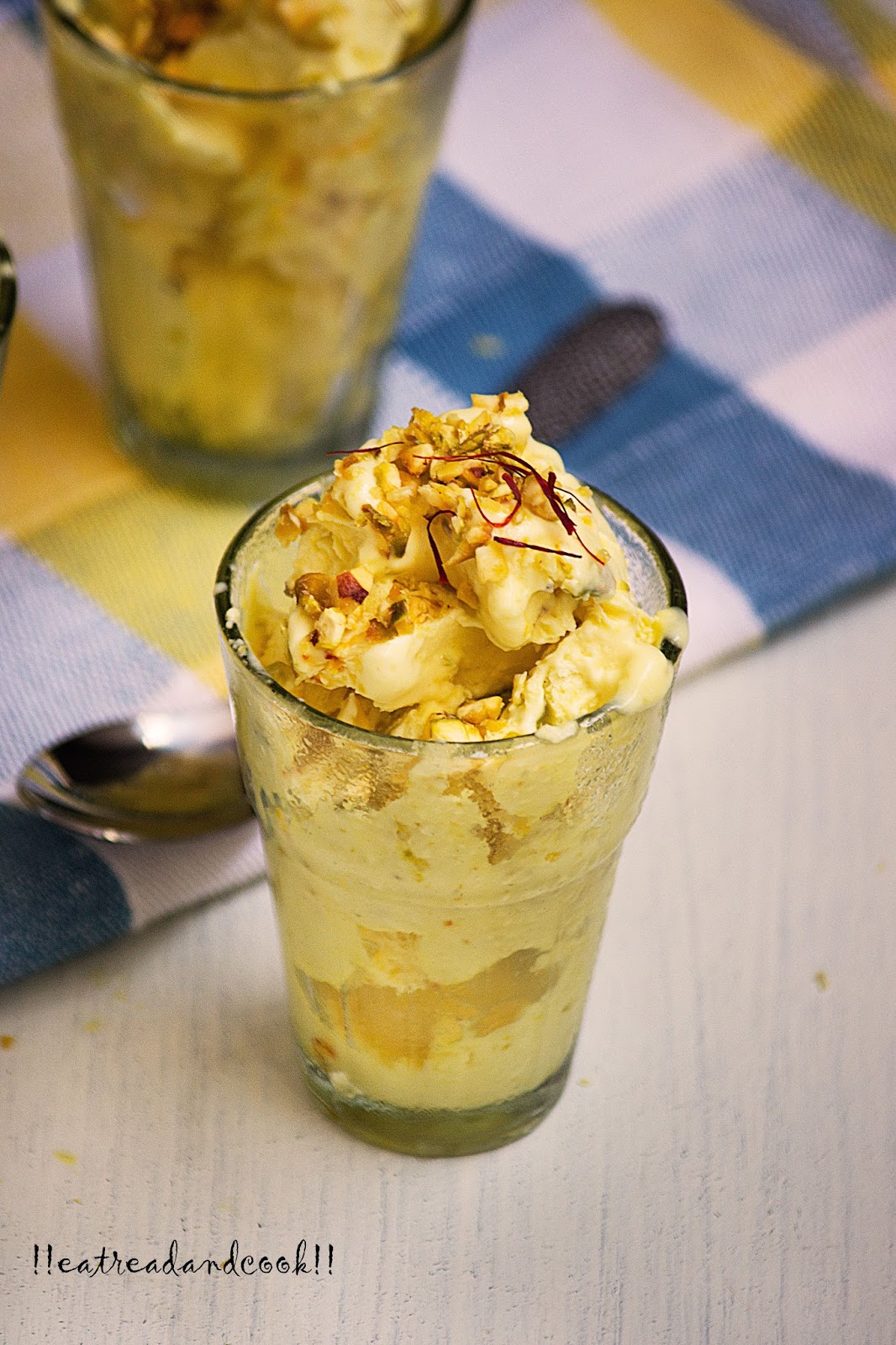 Saffron and Pistachio Ice Cream