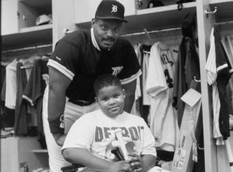 Prince Fielder and estranged father Cecil share moment on Friday