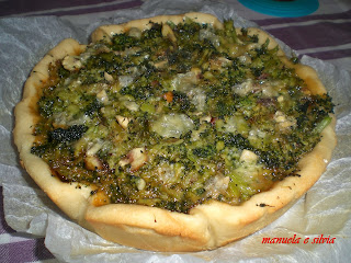 quiche peperoni, broccoli e gorgonzola