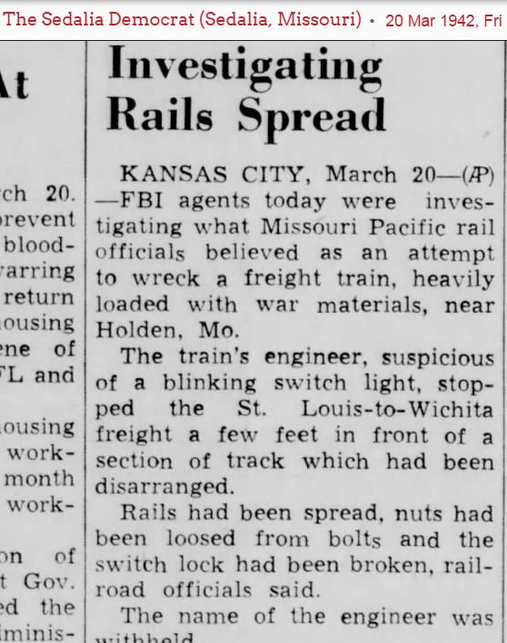 SHOW ME Johnson County West Central Missouri History Holden