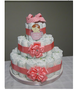 bolo de fralda rosa bolo de fralda rosa