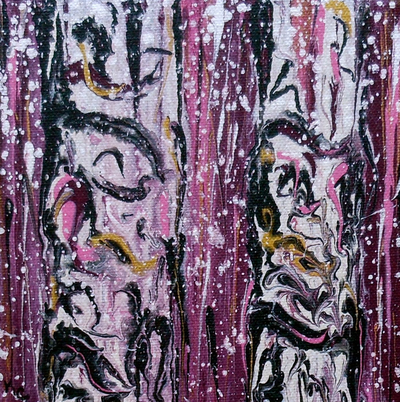 Daily Painters Abstract Gallery Abstracted Aspens , Snowy