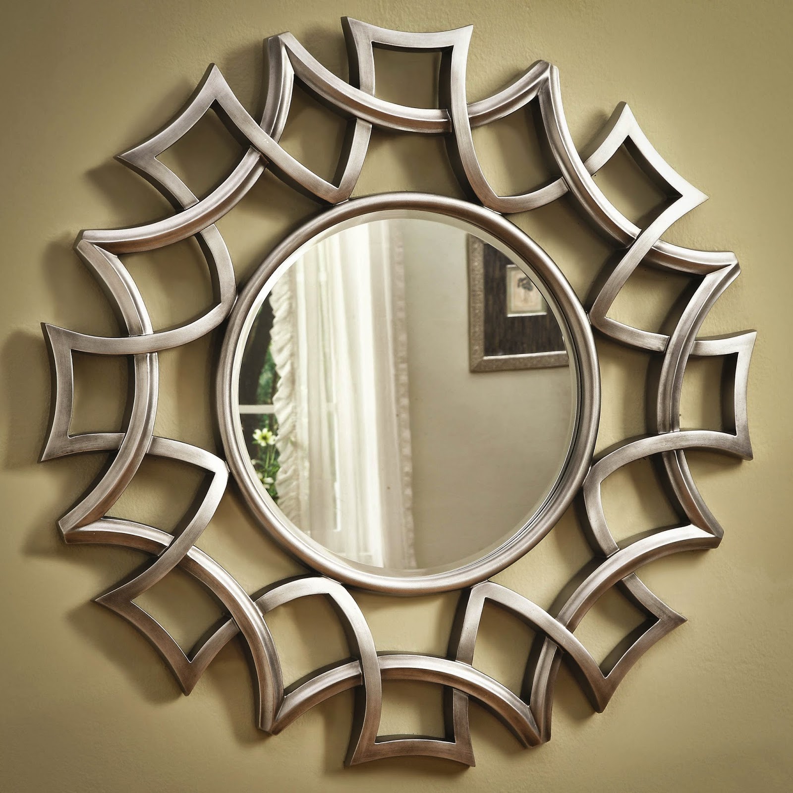 Cermin Minimalis terbaru mewah silver - Wangsa Art