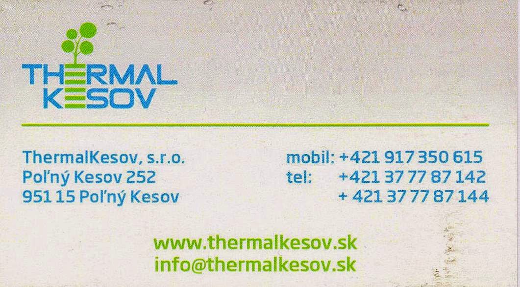 The traveler's drawer THERMAL KESOV, Pol'ný Kesov (Slovensko / Slovakia)