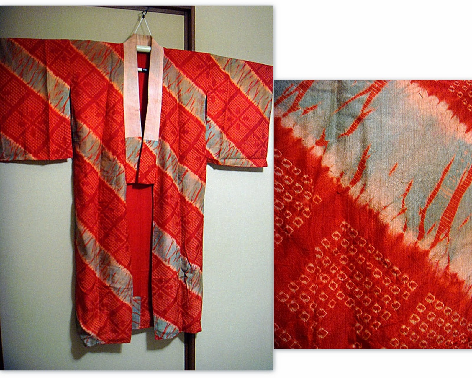 モスリン襦袢と超レトロな赤い襦袢|50代60代の普段着物～母の着物から 