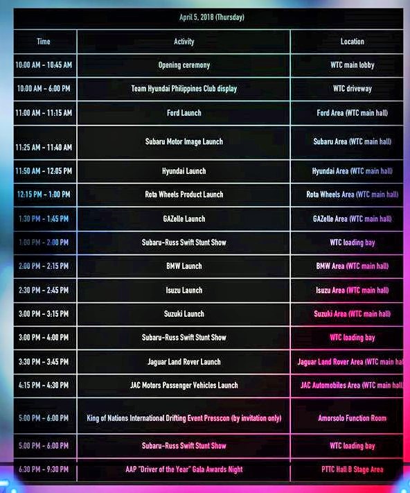 Manila Shopper Manila International Auto Show Apr 2018