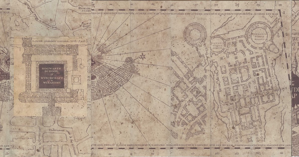 graphic regarding Printable Marauders Map identify Harry Potter Paraphernalia: Marauders Map: In just and Outdoors