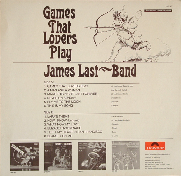 Luz Cámara Música Sólo para Melómanos James Last Band ‎ Games That Lovers Play 1967