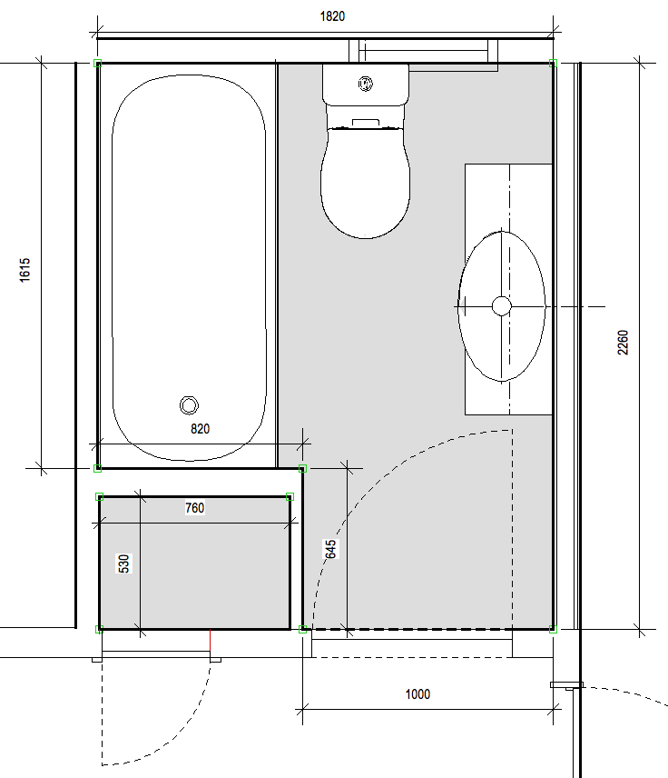 Small Bathroom Layout Floor Plan