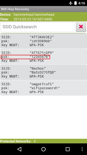 Tampilan wifi key recovery Cara Melihat Password WiFi di Android