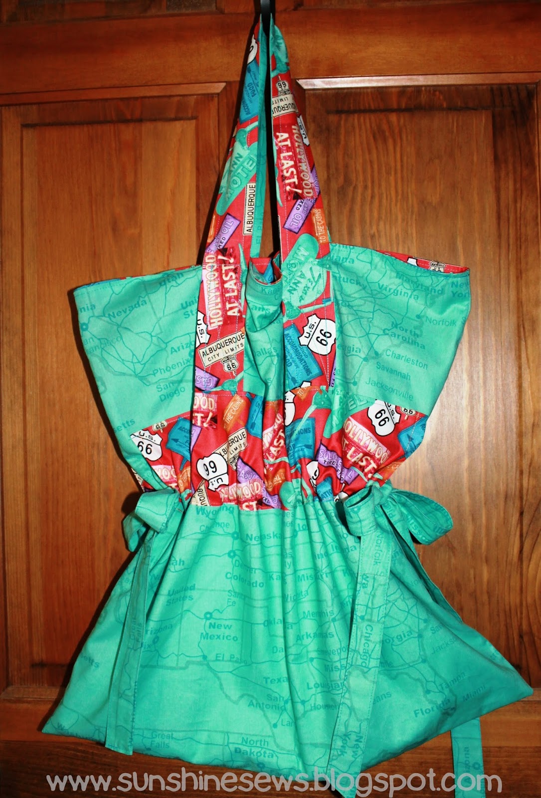 cinch bag with pockets