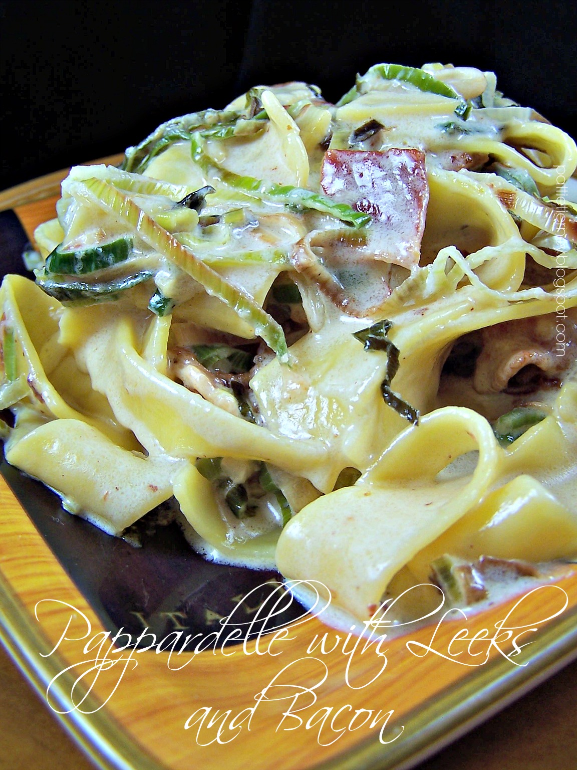 OllaPodrida Pappardelle with Leeks and Bacon