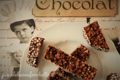 foto Ricetta barrette di cioccolato al miglio soffiato per bambini