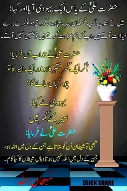 Hazrat Ali Quotes Qol sayings in Urdu