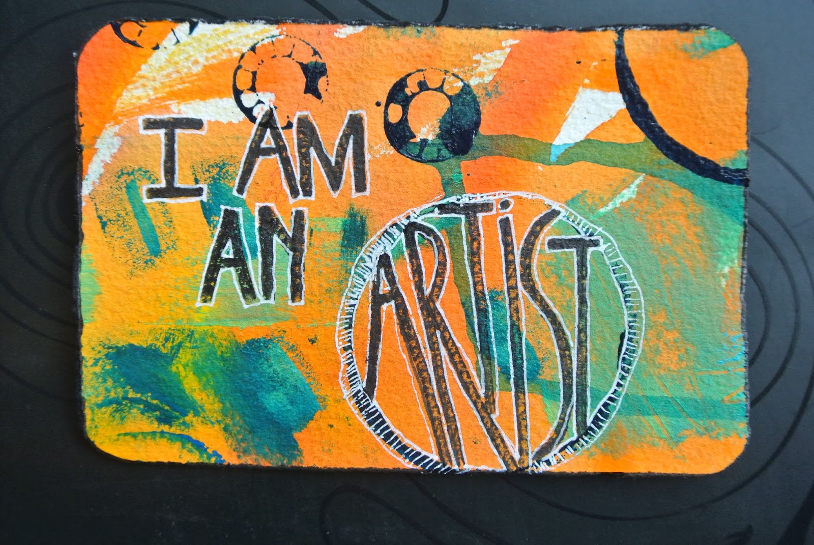 be yourself, create art, everyday art therapy