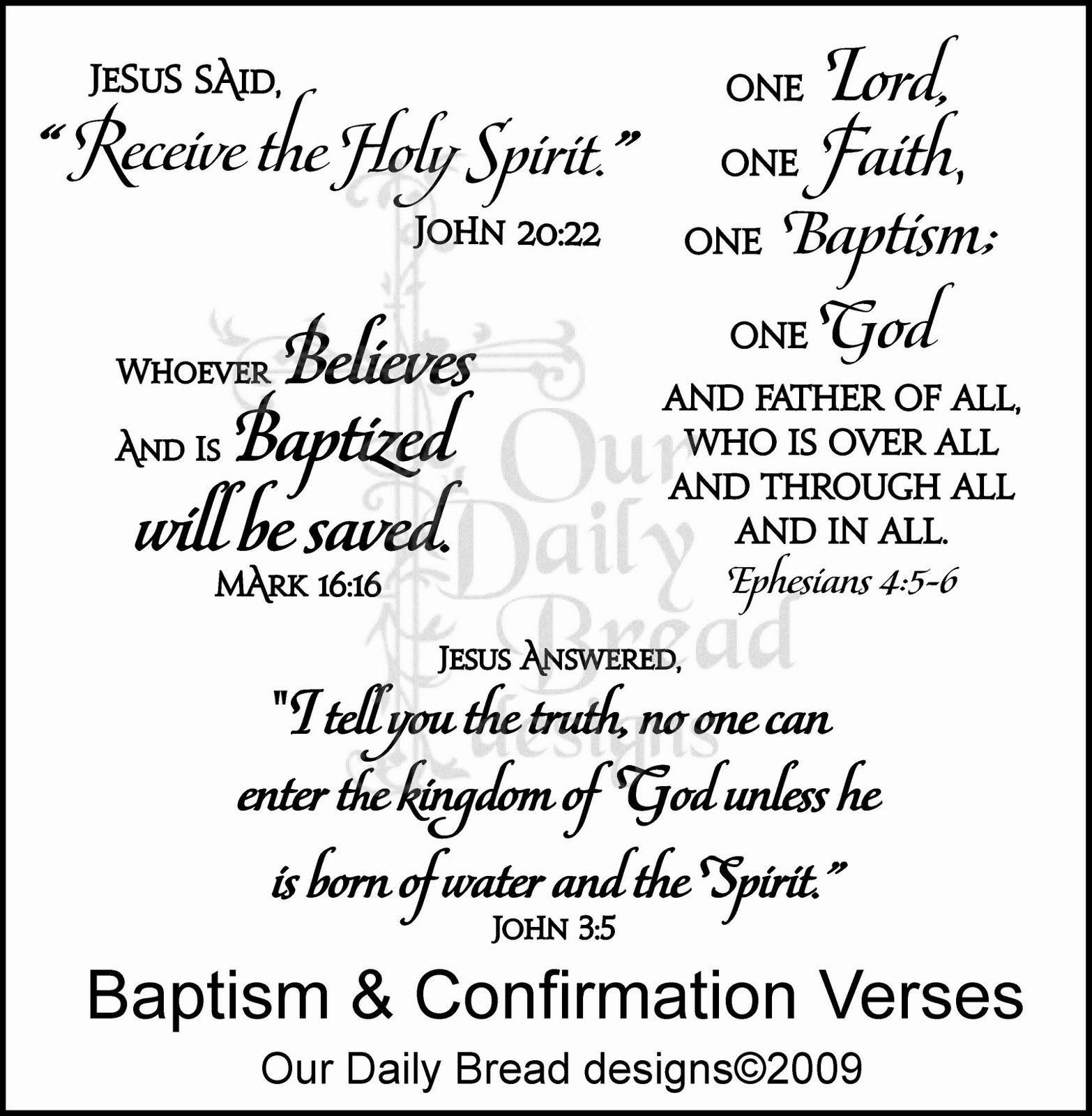 bible verses baptism catholic