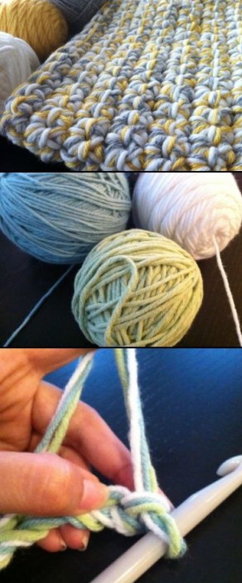 Chunky Crochet Baby Blanket - Tutorial