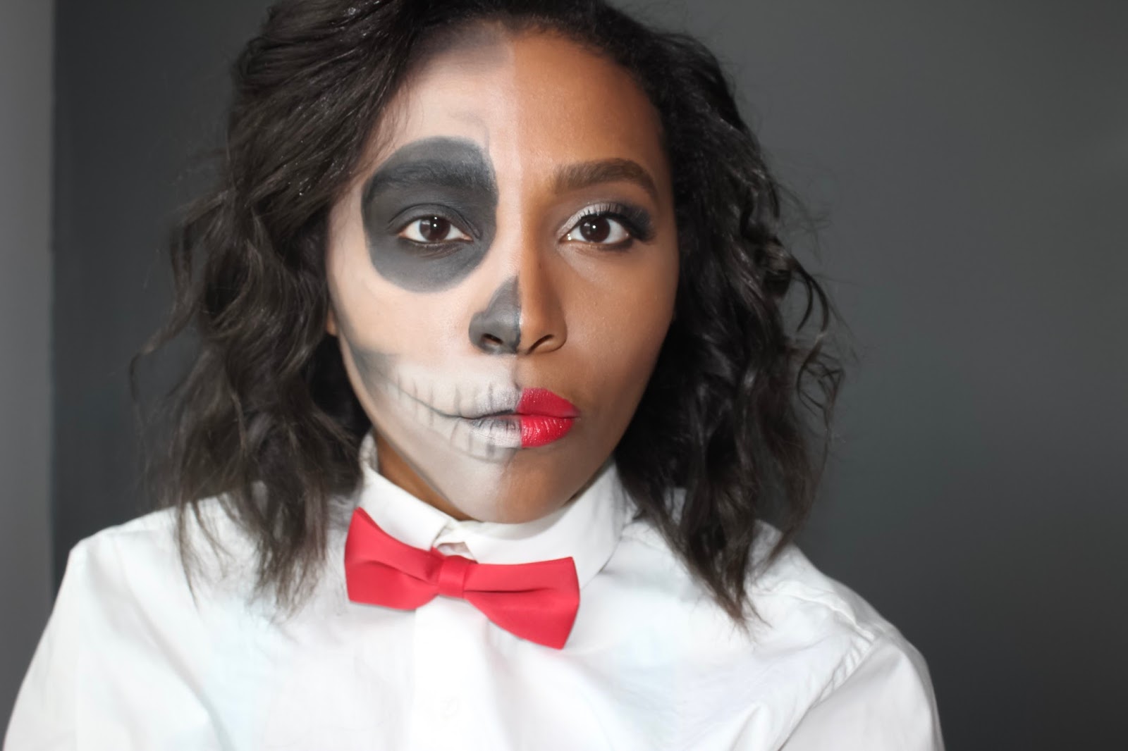 halloween makeup, glam skull, makeup tutorial