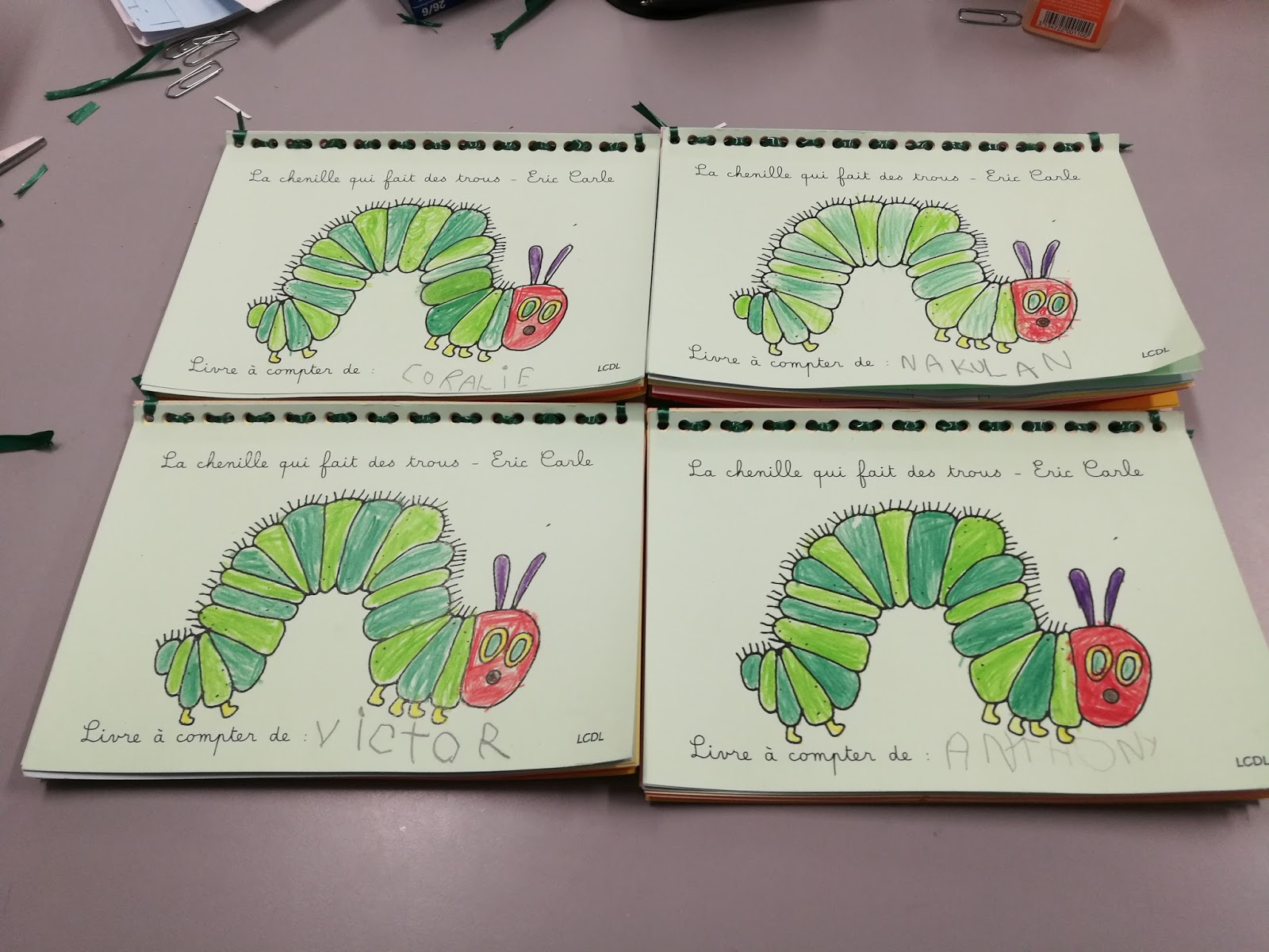 Maternelle Page De Garde Livre à Compter à Colorier Livres à Colorier De Chenilles