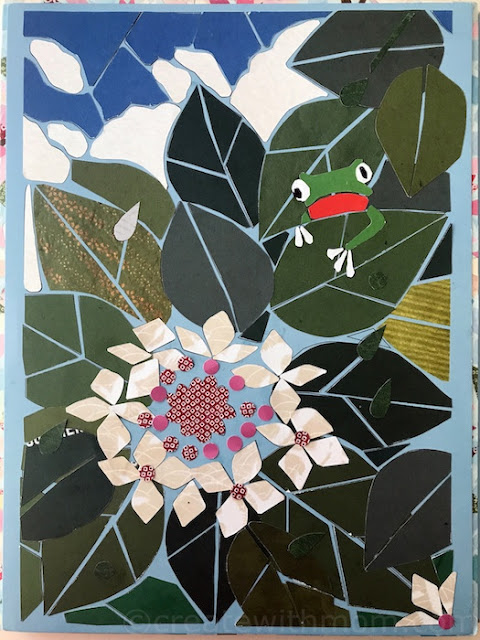 collage cut and create paper mosaic