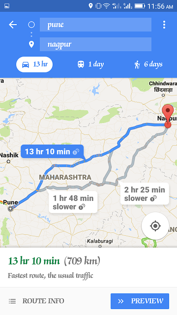 Google Maps has started showing a travel time graph for the direction