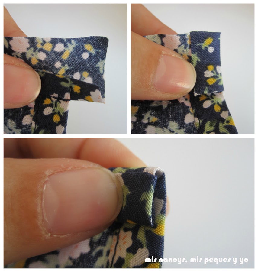 mis nancys, mis peques y yo, tutorial blusa sin mangas niña (patrón gratis), rematar bies cuello