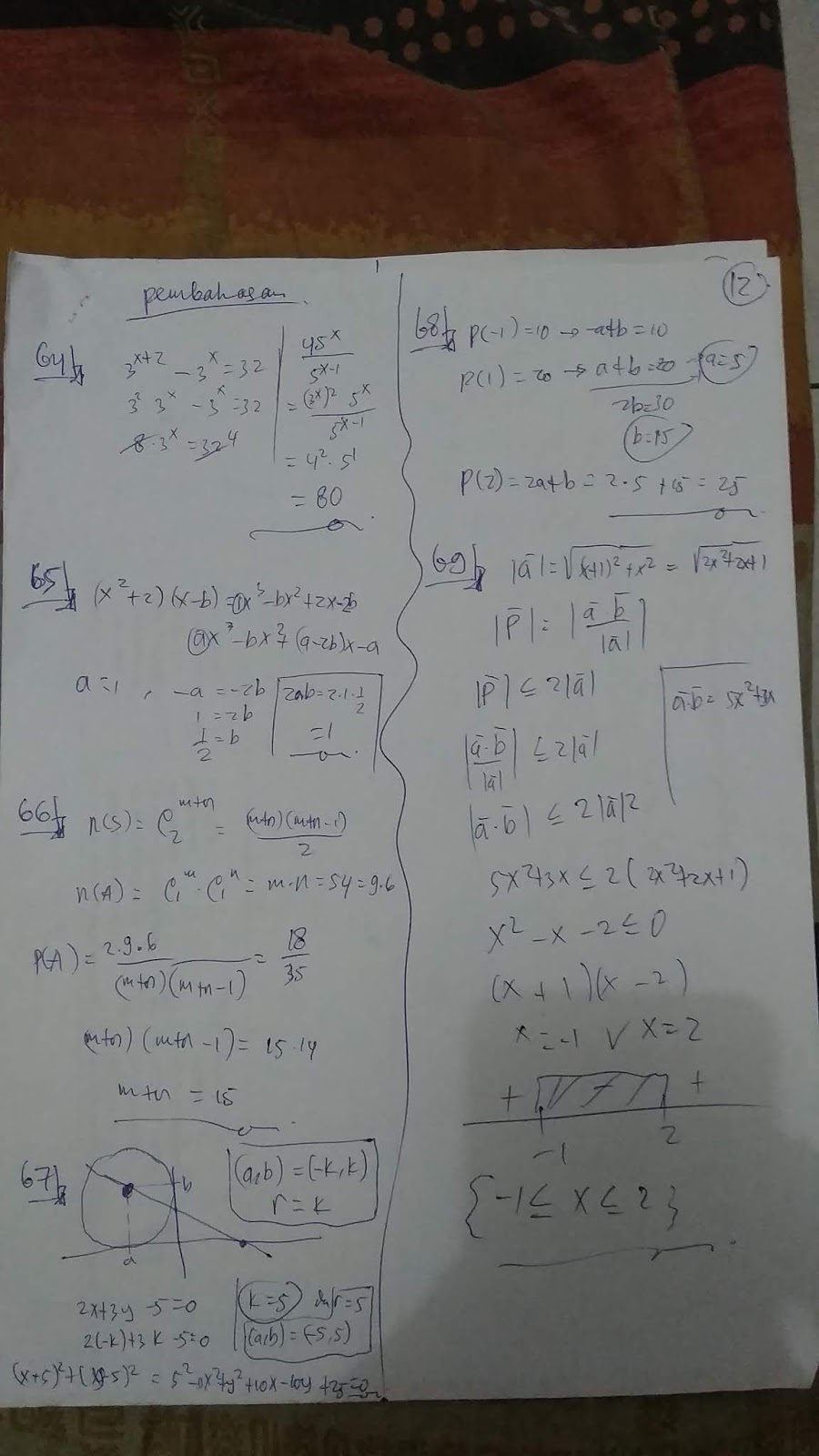 Kunci Soal UTBK 2019 Matematika Saintek Konsep