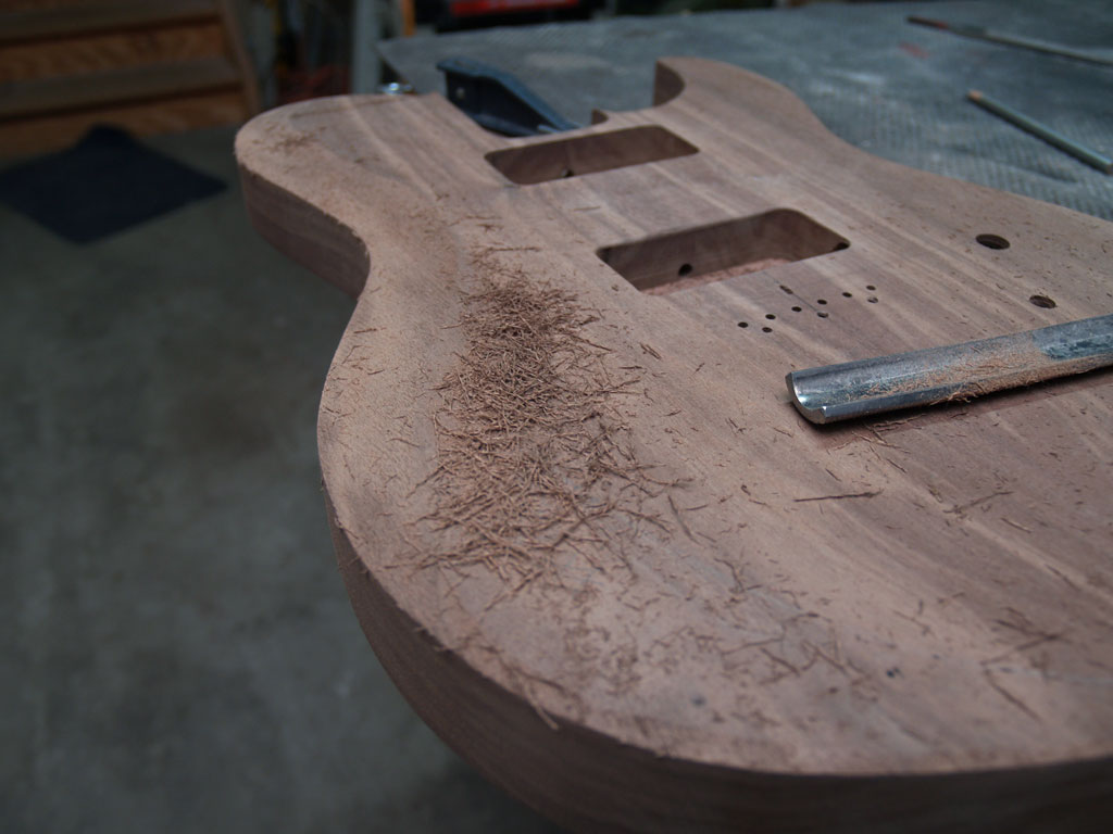blog Carving Up A Walnut Guitar Body