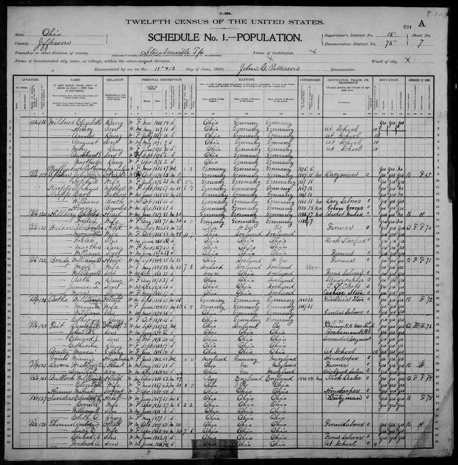 My Ancestors And Me Sophia Meinzen Kropp In The 1900 U S Census Census Sunday