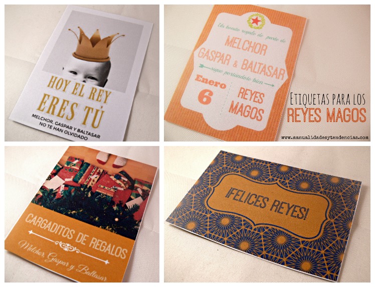 Etiquetas de regalo imprimibles para Reyes Magos